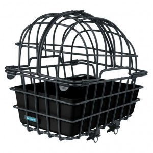 Cos transport animale spate Luna aluminiu, black, 50x36x50cm w. fix. syst.