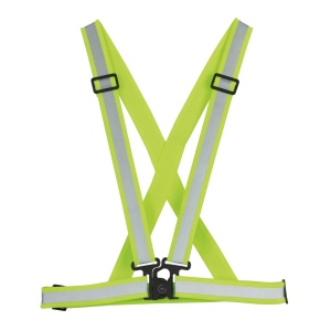 Curea Reflectorizanta Wowow Reflective Belt Cross Belt Elastic, Adjustable, Yellow