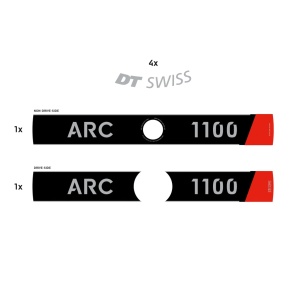 Decal Set DT Swiss ARC 1100 DI 29x20 DB black, vinyl