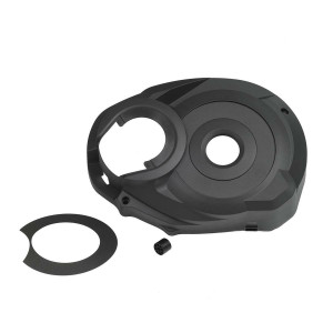 Design cover Performance Line, left, anthracite, incl. cover ring left, black and spacer sleeve
