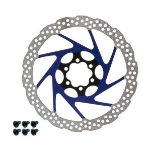 Disc frana eWheel V2 180mm, 6 gauri, Albastru