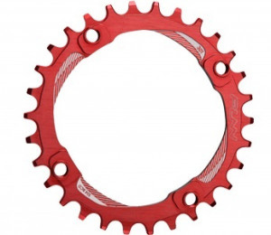 Foaie angrenaj Funn Solo alu 7075 36T BCD 104mm rosie