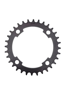 Foaie angrenaj pedalier E-bike, Narrow Wide, aluminiu, BCD 104mm, 32T, pt. 1/2"x3/32" si 11/128" neagra, OEM