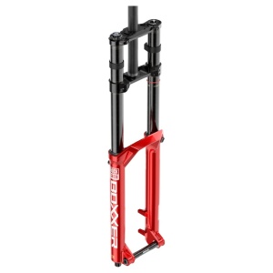 Furcă RockShox BoXXer Ultimate MY24, 27,5", Offset 48 mm, ax 20 x 110 mm, cursă 200 mm, DebonAir+ twin tube, Charger 3, ButterCups, aripă inclusă, negru-roșu