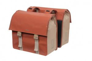 Geanta dubla, Basil, 40.5X17.5X46 cm, 48-53 L, rosu/roz