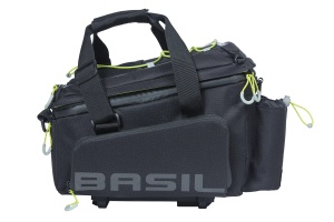 Geantă pentru transport Basil Carrier Bag XL Pro MIK, Negru/Lime, 9-36L, MIK