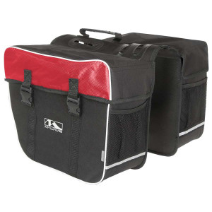 Geanta portbagaj 2 piese M-Wave Amsterdam double negru/rosu