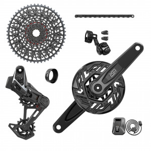 Groupset Sram X0 T-type Eagl.AXS E-MTB 104BCD, 36T., XS-1295, 10-52T., W/O CRANK