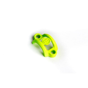 Handlebar clamp, aluminum, neon-yellow, without screws (PU = 1 piece)