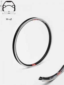 Janta Crosser X2 26" 36H negru - capsata