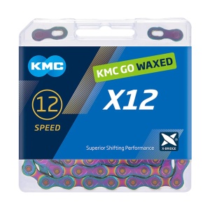 Lant KMC X12 Aurora Waxed 12 Viteze 126 Zale Albastru
