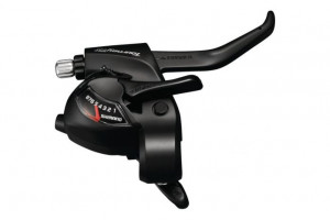 Maneta schimbator-frana Shimano Tourney TX, ST-TX800-R, dreapta-spate, 8 Viteze, cablu 2500mm, EZ-FIRE PLUS, pentru V-Brake, negre