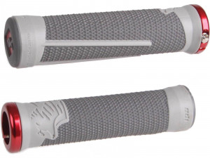 Mansoane ODI MTB AG2 Signature Lock-On 2.1, 135 mm, gri-rosu