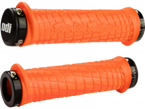 Mansoane ODI MTB Troy Lee Designs Lock-On portocaliu, 130 mm coliere negre