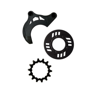 MIRANDA chainguard-set for e-bike incl. chainring 14 teeth and chainguide for GEN2, black (PU = 1 set)