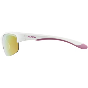 Ochelari De Soare Copii ALPINA Flexxy, White/Purple Mat, Lentile Roz Oglinda