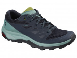 Pantofi drumetie Salomon Outline Gore-tex trellis/navy blaze turcoaz femei