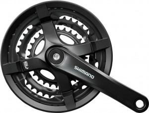 Pedalier TY 501 48/38/28T 170 mm black FC-TY 501 4-POINT 6/7/8 SPEED WITH CGD