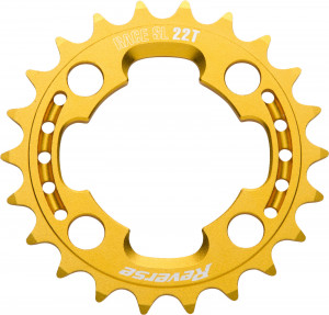 Placa pedalier REVERSE CHAINRING RACE SL 64mm 22T schaltbar auriu