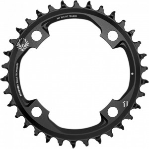 Placa pedalier SRAM X-SYNC EAGLE 38T, 0 mm, steel, negru
