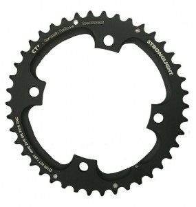 Placa pedalier Stronglight MTB pentru Sram 2x10 OUTSIDE 41(27)T, aluminiu, negru