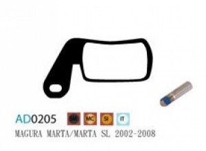Placute frana Ashima AD0205, semi-metalice, compatibile Magura Marta/Marta SL 2002-2008