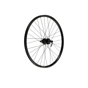 Roata spate 26" KROSS Disc Cassette Q/R, Tapered Rim, D/B, Negru