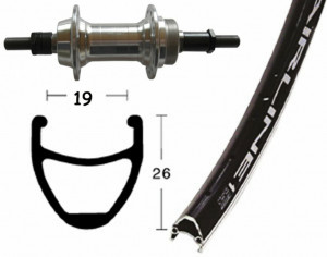 Roata spate 26x1.9 Starr Nut 36 L. Vuelta Airline 1 black Niro-Spokes