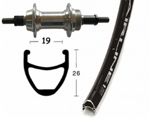 Roata spate 28x1.75 Nut-starr. 36L. Airline 1 black, Niro-Spokes