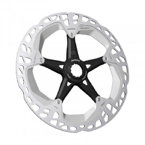 Rotor pt frana pe disc Shimano RT-EM810-L, 203mm, incl. piulita de strangere, external serration negru, ambalat ind.