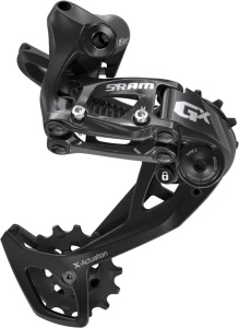 Schimbător spate SRAM GX 2x11, Medium Cage, Negru, X-ACTUATION™, ROLLER BEARING CLUTCH™