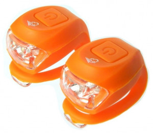 Sclipitor set Velotech 2 leduri portocaliu
