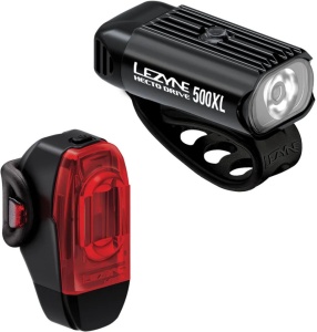 Set lumina față și spate LED Lezyne Hecto Drive 500XL / KTV Drive+, negru