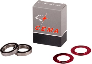 Set rulmenți CEMA Replacement, ceramică, roșu, 24 22 & 24 mm