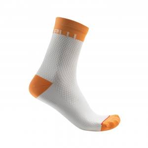 Sosete Castelli Velocissima 12 de dama Alb/Portocaliu