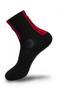 Sosete FLR Elite 14 cm negru/rosu