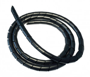 Spiral tape blk flexible 1 m Roll ??? 6 mm can be shortened
