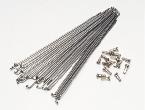Spite otel argintii DHS 258mm 14G cu niplu set 36