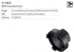 TL-FW45 cheie Shimano pentru demontat bloc de pinioane pe filet Tip BMX
