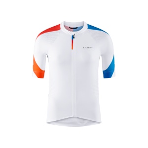 Tricou CUBE Road/xc WS Teamline s/s Wite