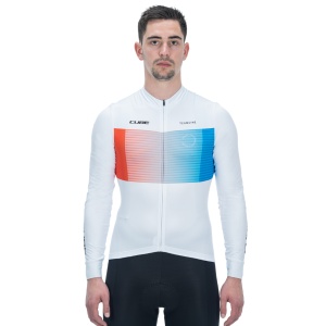 TRICOU CUBE TEAMLINE L/S WHITE/BLUE/RED