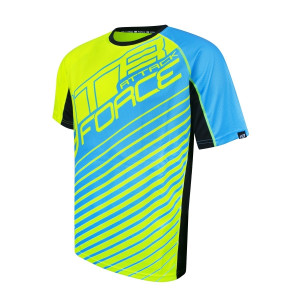 Tricou Force MTB Attack fluo/albastru