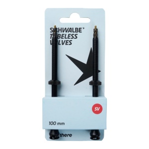 Valva Tubeless Schwalbe SV 100mm, Neagra, Aluminiu, 2 Bucati
