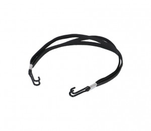 XLC 3-fold tensioning strap w. 2 hooks 10mm x 580/780mm, black