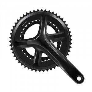 Angrenaj Pedalier Shimano, FC-RS520, pt 12 vit, 2-pcs FC, 172.5mm, 50-34T fara CG, fara BB Parts, negru, ambalat ind.
