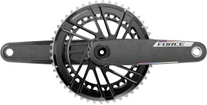 Angrenaj pedalier SRAM Force E1, complet cu brațe și foi 50-37T, 165 mm, X-Range, DUB, 12 viteze, aluminiu negru