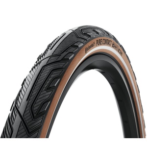 Anvelopa pliabila CONTINENTAL Pure Contact, 28x1.75", 47-622, E50, Negru/Maro