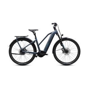 Bicicleta Electrica Cube Kathmandu, Hybrid Deluxe SLX 800, Trapeze Mineralblue Blue 2027 - 28"