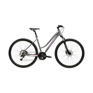 Bicicleta Kross Evado 4.0 grey/pink glossy