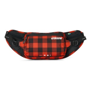 Borseta De Brau USWE Hip Pack Waist 2L, Capacitate 2 Litri, Fara Rezervor De Apa, Flannel Rosu